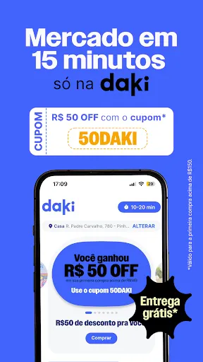Скриншот 1 — Daki | Mercado em 15 minutos