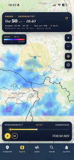 Скриншот 1 — Trockenfenster: Regenradar