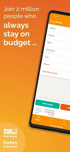 Скриншот 1 — Fudget: Monthly Budget Planner