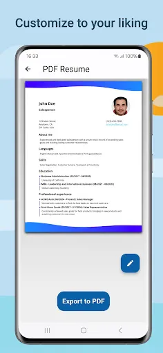 Скриншот 4 — Resume Builder - CV Maker PDF