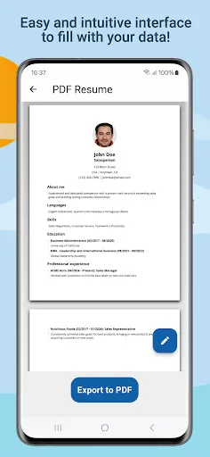 Скриншот 5 — Resume Builder - CV Maker PDF