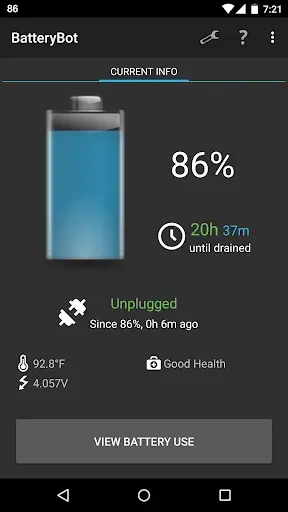 Скриншот 1 — BatteryBot Battery Indicator