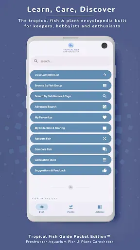 Скриншот 1 — Tropical Fish Guide Pocket Ed.