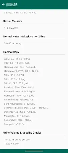 Скриншот 3 — Vet Nurse Quick Reference
