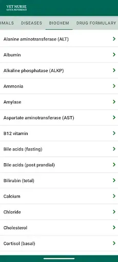 Скриншот 6 — Vet Nurse Quick Reference