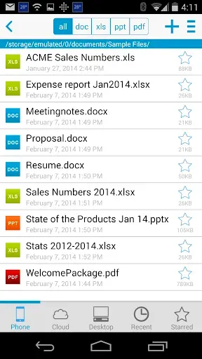 Скриншот 1 — Docs To Go Office Suite