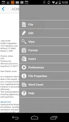 Скриншот 3 — Docs To Go Office Suite