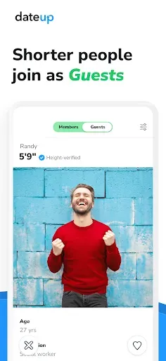 Скриншот 3 — DateUp - Tall Dating Made Easy