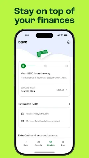 Скриншот 5 — Dave: Credit, Cash & Money App