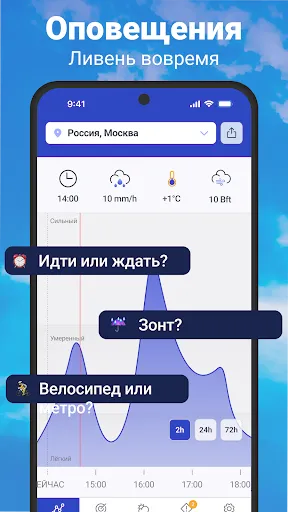 Скриншот 2 — Погода и радар, радар осадков