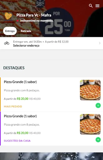 Скриншот 2 — Pizza para você