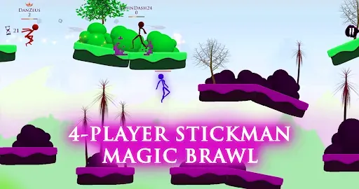Скриншот 4 — Stickman Fight 2 - Magic Brawl