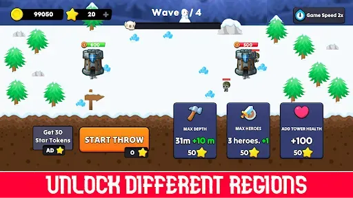 Скриншот 1 — Deep Heroes Tower: TD Premium