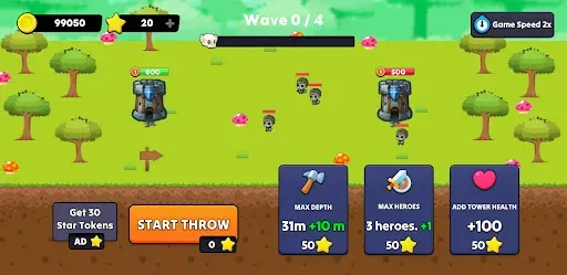 Скриншот 8 — Deep Heroes Tower: TD Premium