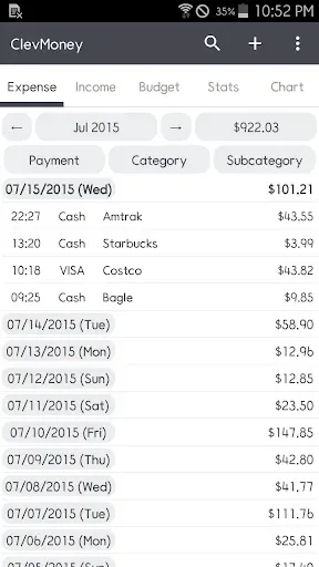 Скриншот 1 — ClevMoney - Personal Finance