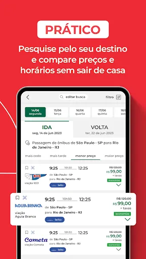 Скриншот 3 — DeÔnibus – Passagem de Ônibus
