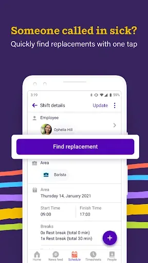 Скриншот 2 — Deputy: Employee Scheduling