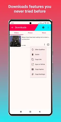 Скриншот 4 — TikVid - TikTok Downloader
