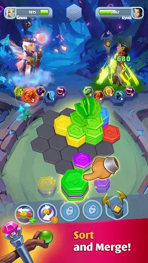 Скриншот 1 — Hex Heroes・Hexagon puzzle game