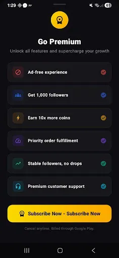 Скриншот 3 — VidSpark Лайки - Подписчики