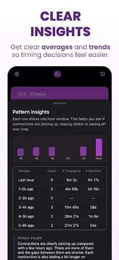 Скриншот 2 — Bump Pulse: Contraction Timer