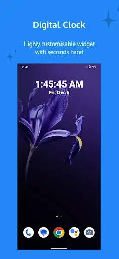 Скриншот 1 — Digital Clock Widget