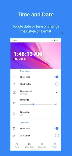 Скриншот 3 — Digital Clock Widget