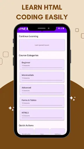 Скриншот 1 — Learn HTML Coding Offline