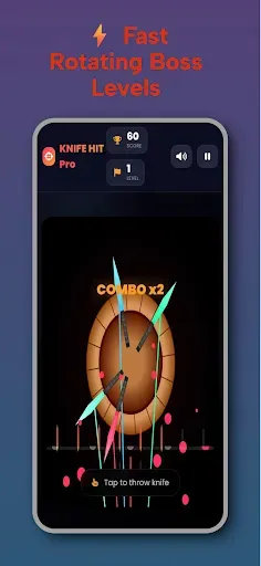 Скриншот 3 — Knife Hit Pro – Throw Master
