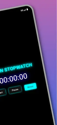 Скриншот 2 — Nova Stopwatch - Neon Timer