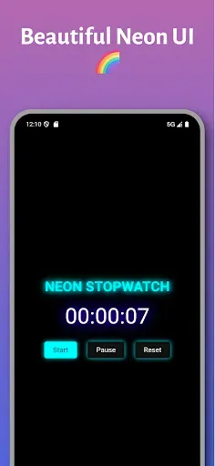 Скриншот 3 — Nova Stopwatch - Neon Timer