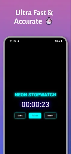 Скриншот 4 — Nova Stopwatch - Neon Timer