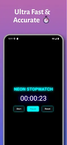 Скриншот 8 — Nova Stopwatch - Neon Timer