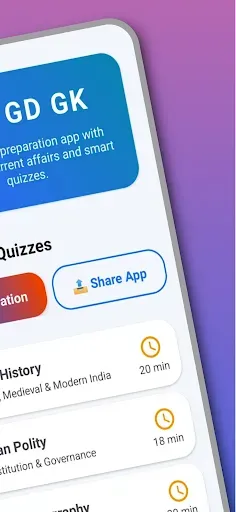 Скриншот 2 — SSC GD GK Prep 2026 – Quiz App