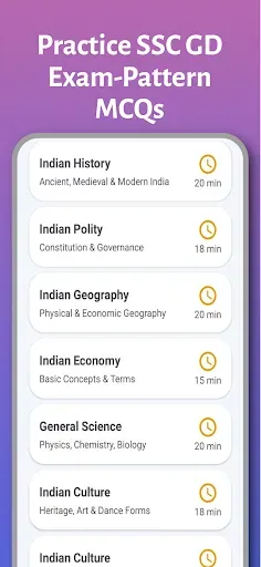 Скриншот 3 — SSC GD GK Prep 2026 – Quiz App