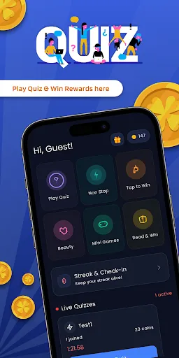 Скриншот 1 — QuizzeMe: Play Quizzes & Games