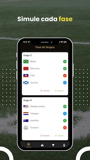 Скриншот 2 — Simulador da Copa do Mundo