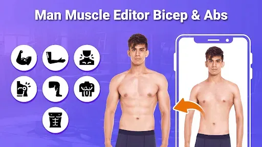 Скриншот 1 — Man Muscle Editor: Bicep & Abs