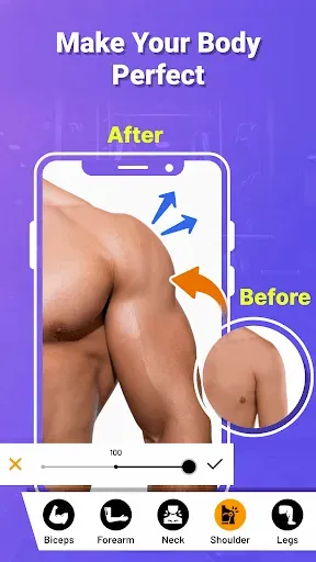 Скриншот 3 — Man Muscle Editor: Bicep & Abs