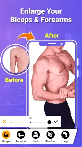Скриншот 4 — Man Muscle Editor: Bicep & Abs