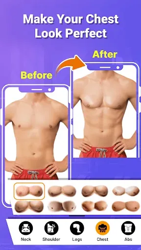 Скриншот 8 — Man Muscle Editor: Bicep & Abs