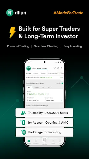 Скриншот 1 — Dhan: Share Market Trading App