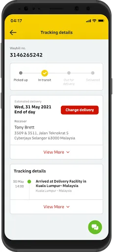 Скриншот 2 — DHL Express Mobile