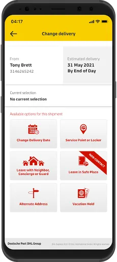 Скриншот 3 — DHL Express Mobile