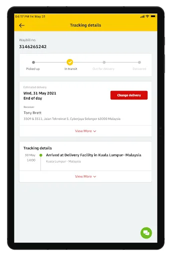 Скриншот 8 — DHL Express Mobile
