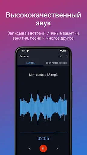 Скриншот 2 — Простой диктофон - про