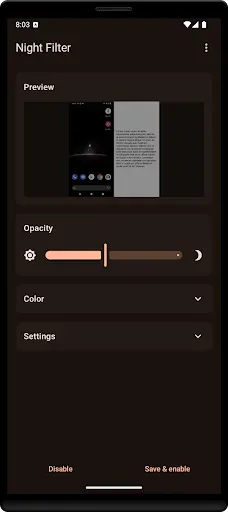 Скриншот 1 — Night Filter