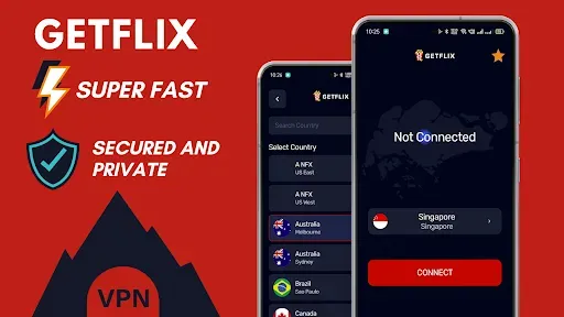 Скриншот 1 — Getflix VPN