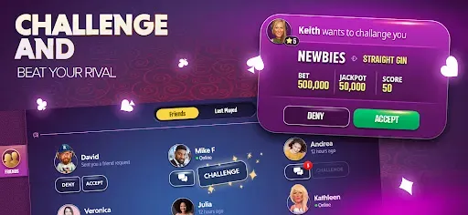 Скриншот 3 — Gin Rummy Extra - Online Rummy
