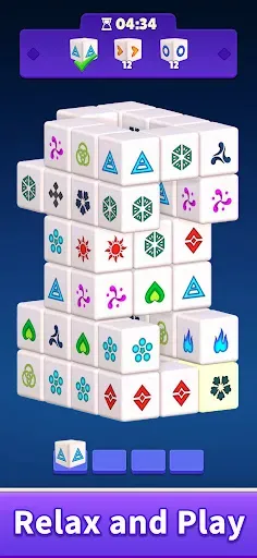 Скриншот 1 — Cube Blast 3D - Tile Mahjong